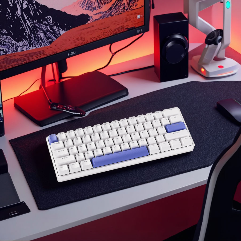 DRUNKDEERG60 Wired USB Type-C 62-Key Mechanical RGB Backlit Programmable Key RAESA Magnetic Switch Digital Gaming Keyboard